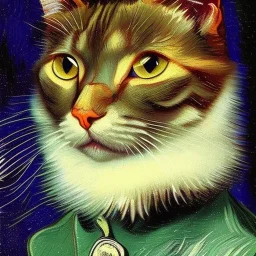 Portrait of a cat by Van Gogh