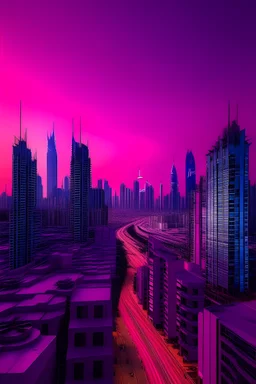 Purple and pink euphoria, Dubai city