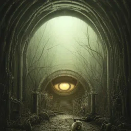 a long hall tunnel made of human eyes, eerie, creepy, threatening, intricate, gregory grie, naoto hattori, mihai criste, sara arasteh, 8k resolution, high-quality, fine-detail, intricate, digital art, detailed matte, volumetric lighting, dynamic lighting, surreal,