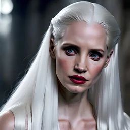 Jessica Chastain, white hair, Targaryen