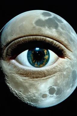glassy eye, on the moon, old kodachrome, scratches, bokeh
