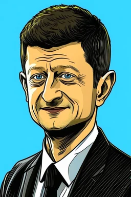 Volodymyr Zelensky cartoon 2d