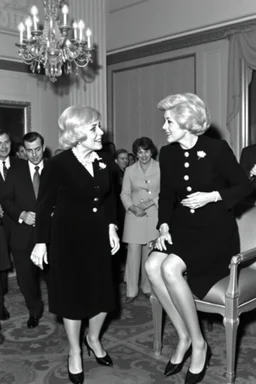 Carol Channing meets Jackie Kennedy.