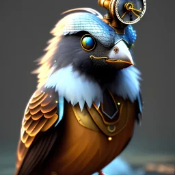 steampunk bird, 8k resolution, dynamic lighting, ultra hyperdetailed, Unreal Engine 5, ultra colourful, very small details, realistic