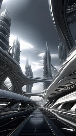 unique sci fi city, massive, beautiful, zaha hadid