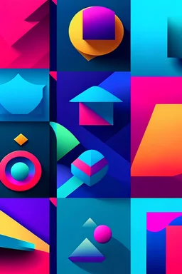 Animated software shapes used as wallpapers