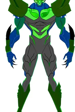 alien From Ben 10 cartoon. Lion. Advanced metal. Magnetic force. Magic power. And his turtle shield