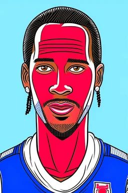 Didier Drogba Footballer, cartoon 2d