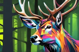Shadow in 8k realistic anime e drawing style, close picture, Deer them, neon color, intricate details, highly detailed, high details, detailed portrait, masterpiece,ultra detailed, ultra quality