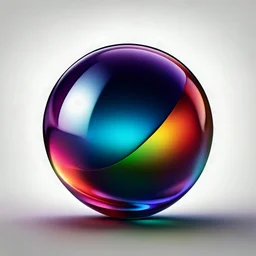 colored stylized glass ball, no background