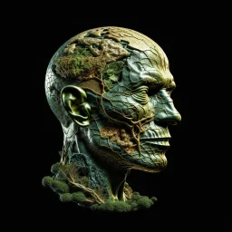 Our earth and antic human, logo art, modern, detailed, emotional, front view, 3d