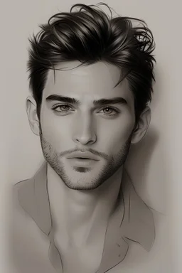 Drawing of a beautiful man