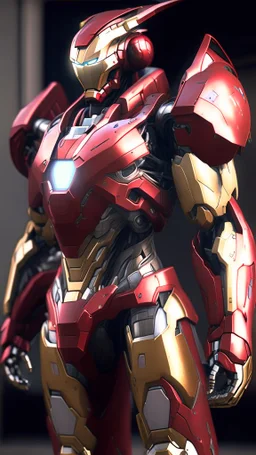 gundam become ironman, ultra realistic, 4k, ultra detail, full body