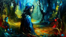 Oil painting.Illustration. Mysterious.