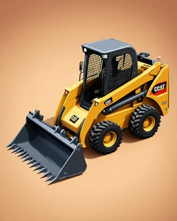skidsteer with scorpion claws pincers and tail, 3d cartoon proportions, isometric Digital painting