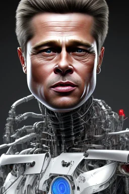 Brad Pitt sorrow terminator robot face, dark age, 8k resolution, realistic, intricate, 8k resolution, high-quality, fine-detail, digital art, detailed matte, volumetric lighting, dynamic lighting, photorealistic