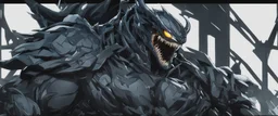 venom machine in solo leveling shadow artstyle, viking ice them, full body, apocalypse, intricate details, highly detailed, high details, detailed portrait, masterpiece,ultra detailed,best quality