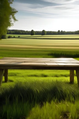 A large table with a natural background for agriculture