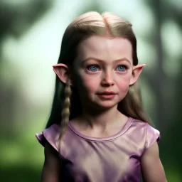 Galadriel toddler, full body, dramatic lighting, hyper realistic