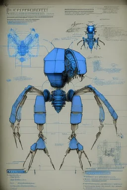 blueprint of robot grashopper