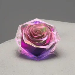 transparent multicolor crystal rose