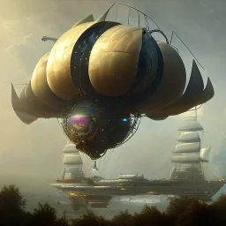steampunk zeppelin by Ivan Ayvazovski
