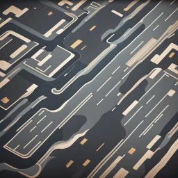 road stylized square block
