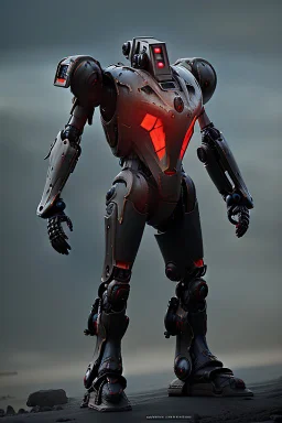 dark armor robot ai soldier mech dystopian scary gladiator predator