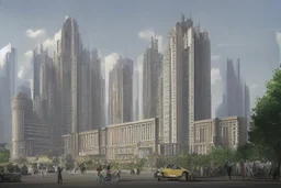 Unique building design for central bank of India. Make it world's tallest building