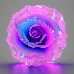 transparent multicolor crystal rose