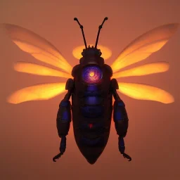 cyber bee, sci-fi, RTX, lumen lighting, ultra detail, volumetric lighting, 3d, finely drawn, high definition, high resolution.