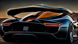 Bugatti x Mercedes Unique UFO, REAR view, perfect model, perfect details, perfect everything,desktop wallpaper, 4K, Cinematic