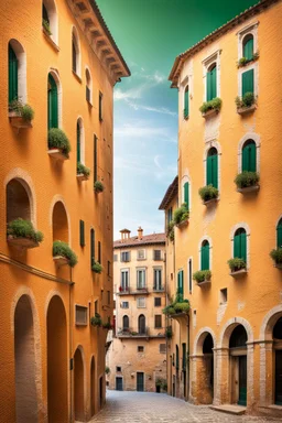 Italian views and architecture. Abstract image related to learning.