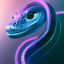 A portrait of snake ,atmospheric, realistic, cinematic lighting, pink blue light, 8k, galactic atmosphere, flowers