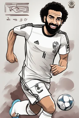 Mohamed Salah Egyptian soccer player r Carton 2d