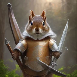 highly detailed and realistic squirrel, dressed as a medival soilder with sword and shield, guarding his nuts high detail, realism, vibrant colours, graffiti accents, complementary colours, splash art, perfect composition, beautiful detailed intricate insanely detailed octane render trending on artstation, 8 k artistic photography, photorealistic concept art, soft natural volumetric cinematic perfect light, chiaroscuro, award - winning photograph, masterpiece, oil on canvas, raphael, caravaggio