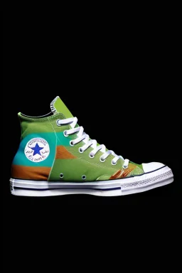 A converse sneaker with India's flag printed on the material