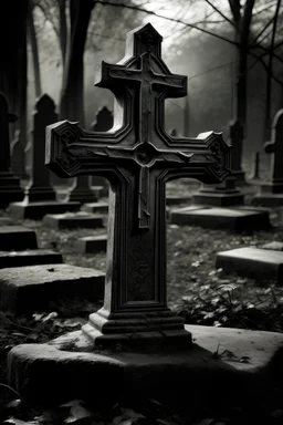 kerkhof donker kruis