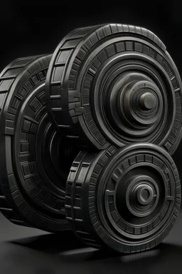 a heavy metal themed dumbbell with 65lbs