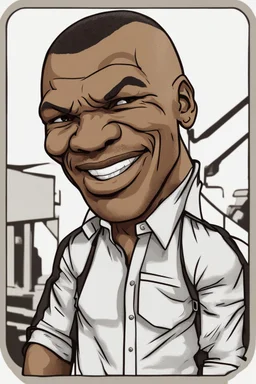 Mike Tyson American boxer ,cartoon 2d