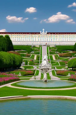  Schönbrunn from outside, Vienna. Photorealistic