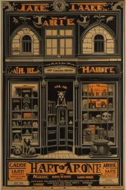 Vintage store front poster, Hallowee