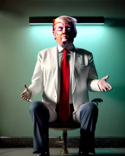 Donald Trump sitting in toilet scene, without pants, realistic image, hooper style, casual, concept art, smooth, unreal engine 5, god lights, ray tracing, RTX, lumen lighting, ultra detail, volumetric lighting, 3d.