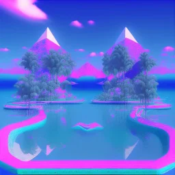 Vaporwave pool aesthetic