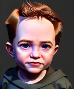 Robert pattinson toddler, full body, soft skin, dramatic lighting, hyper realistic