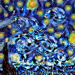 The Starry night, cyberpunk