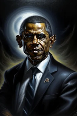 President Barack Obama painted as werewolf