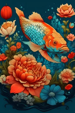 flowers with fish ai