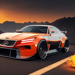 realistic lava car