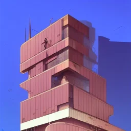 interwar modernism Architecture building brick building with futuristic glass building +detailed facades+highly detailed++ Book illustration by Gediminas Pranckevičius, Jean Baptiste Monge, Brian Kesinger, Anton fadeev, strong lines, high contrast vibrant colors, 16k resolution, trending on behance""